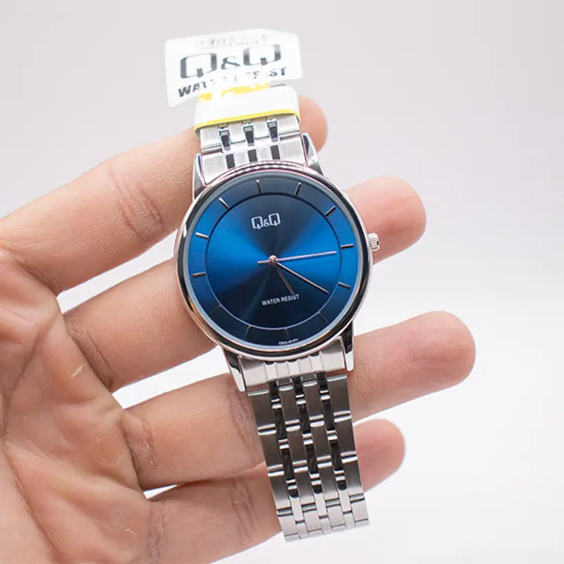 Q&Q Japan Quartz Blue Dial Silver-tone Men's Watch- C62A-001PY